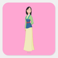 Mulan Standing Square Sticker