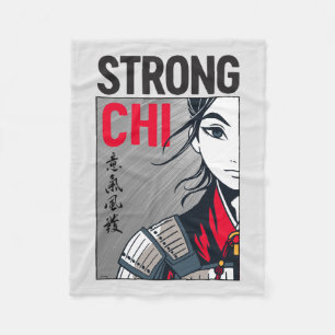 Mulan "Strong Chi" Illustration Fleece Blanket