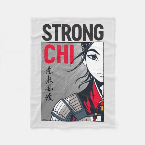 Mulan Strong Chi Illustration Fleece Blanket