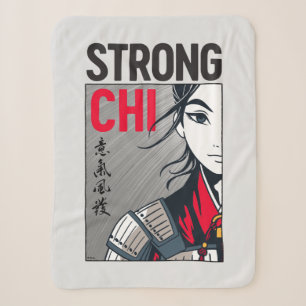 Mulan "Strong Chi" Illustration Sherpa Blanket