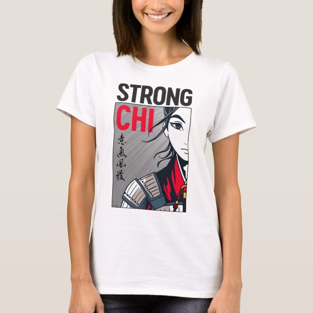 Mulan "Strong Chi" Illustration T-Shirt (Front)