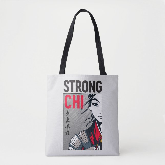 Mulan "Strong Chi" Illustration Tote Bag (Front)