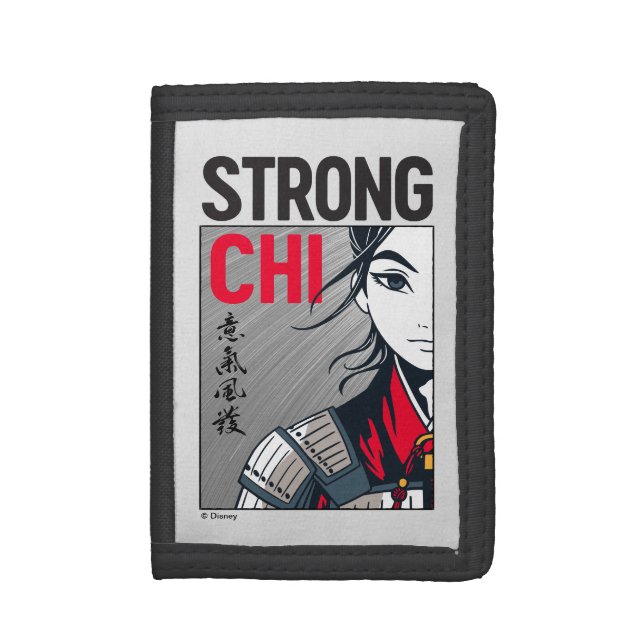 Mulan "Strong Chi" Illustration Trifold Wallet (Front Vertical)