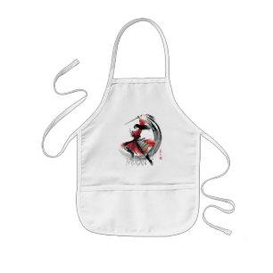 Mulan Sword Art Watercolor Kids' Apron