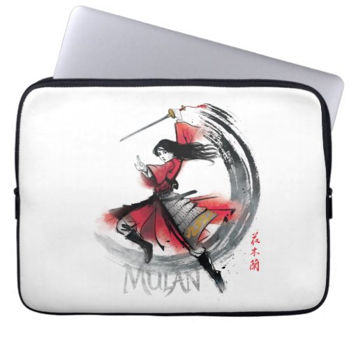 Mulan Sword Art Watercolor Laptop Sleeve