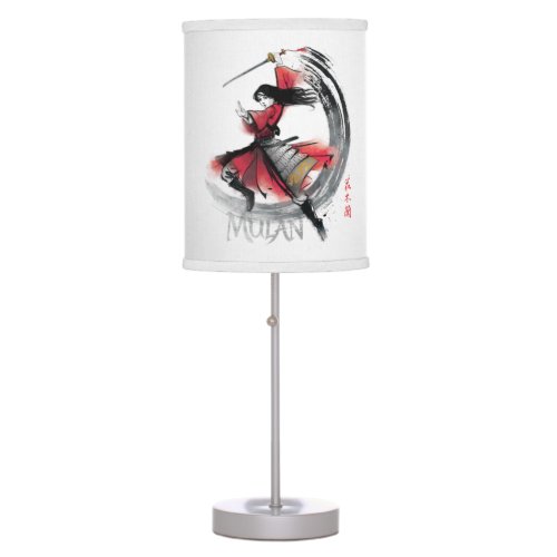 Mulan Sword Art Watercolor Table Lamp