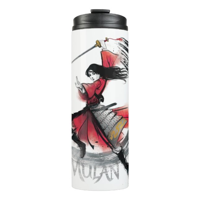 Mulan Sword Art Watercolor Thermal Tumbler (Front)