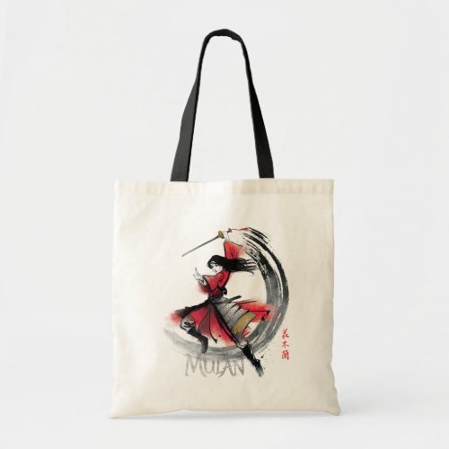 Mulan Sword Art Watercolor Tote Bag