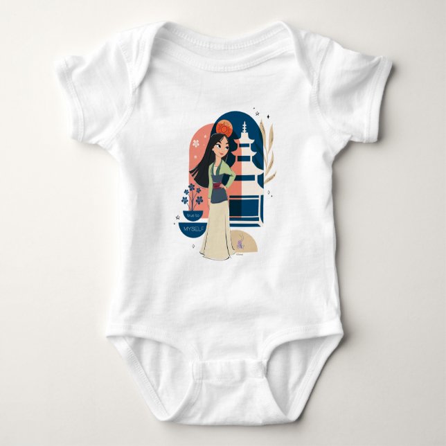 Mulan True to Myself Baby Bodysuit (Front)