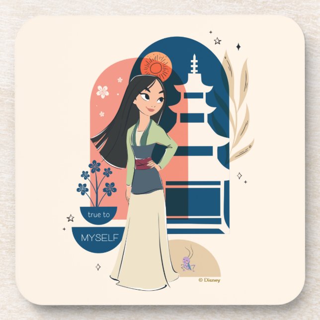 Mulan True to Myself Beverage Coaster (Front)