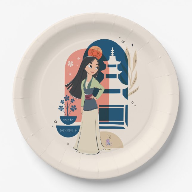Mulan True to Myself Paper Plates (Front)