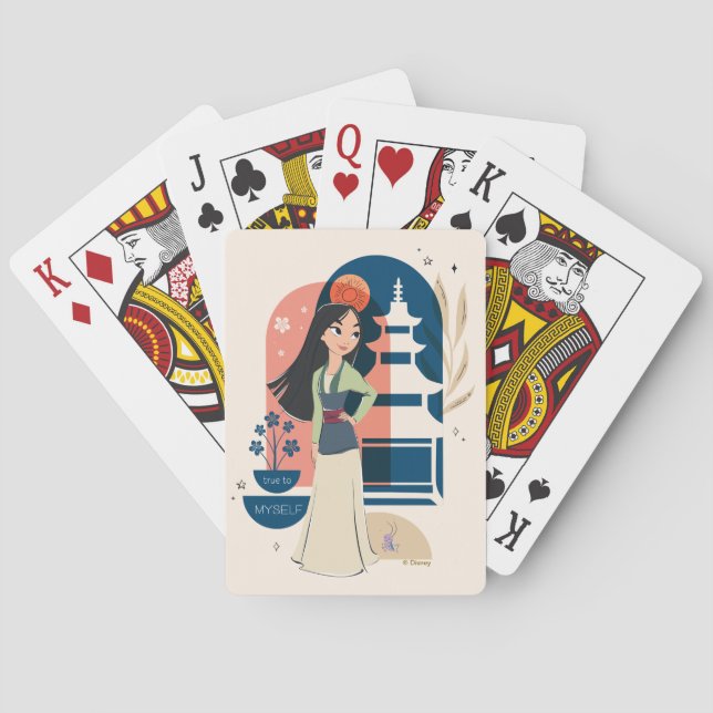 Mulan True to Myself Poker Cards (Back)