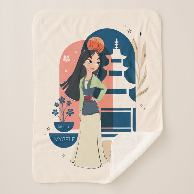 Mulan True to Myself Sherpa Blanket (Front)
