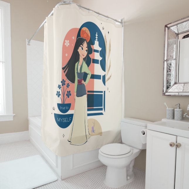 Mulan True to Myself Shower Curtain (In Situ)