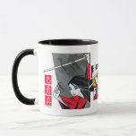 Mulan With Sword Illustrated Panels Mug