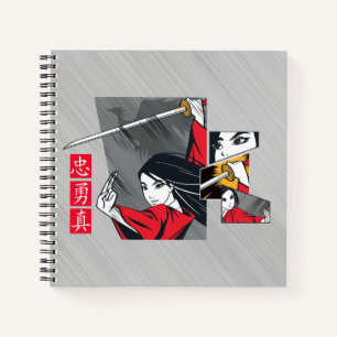 Mulan With Sword Illustrated Panels Notebook