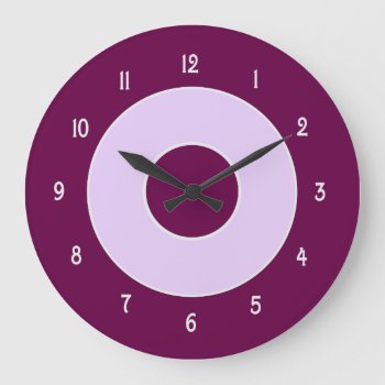 Mulberry And Lilac Wall Clock by ClockCorner at Zazzle