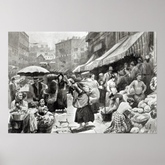 Mulberry Bend Italian Colony in New York Poster (Front)