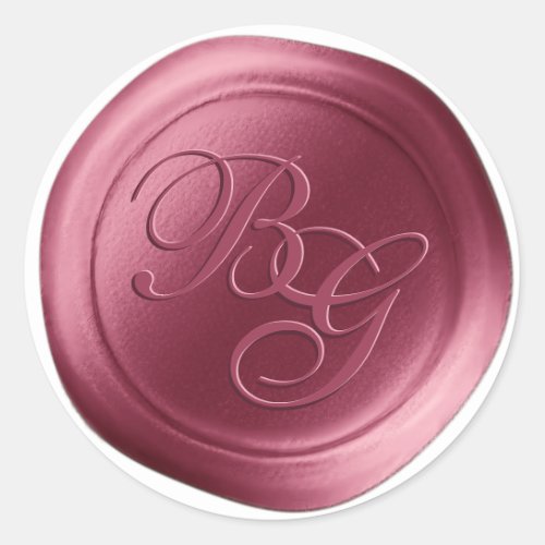 Mulberry Calligraphy Monogram Wax Seal Stickers