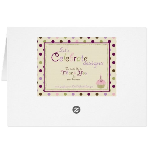 Mulberry Dots Card (Back Horizontal)