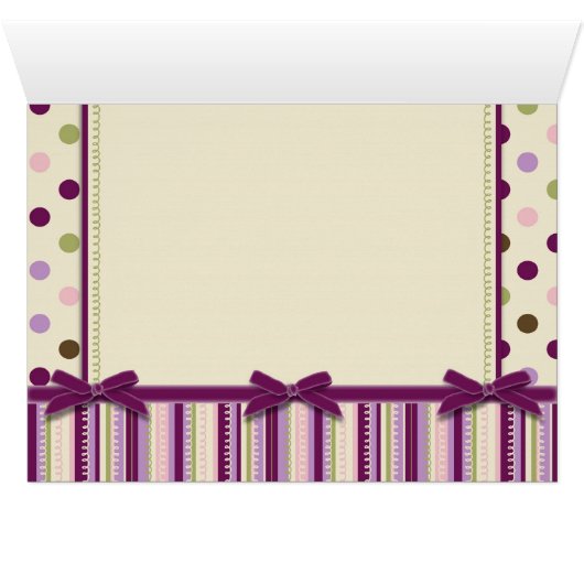 Mulberry Dots Card (Inside Horizontal (Bottom))