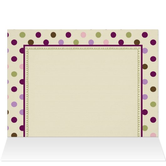 Mulberry Dots Card (Inside Horizontal (Top))