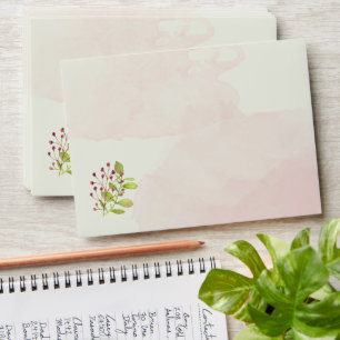 Mulberry Floral Dream Bridal Shower Envelope