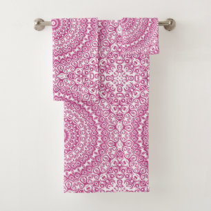 Mulberry Mandala Geometric Pattern Bath Towel Set
