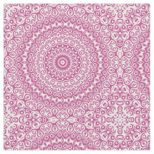 Mulberry Mandala Geometric Pattern Fabric