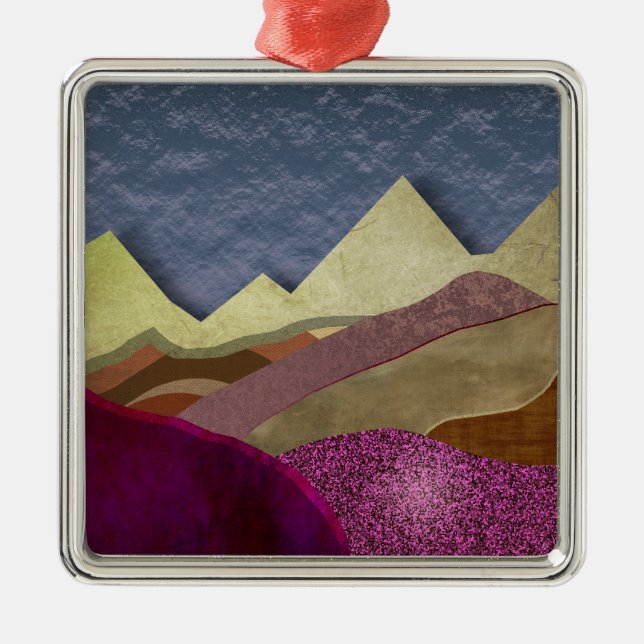 Mulberry Mountains Metal Ornament (Front)