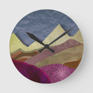 Mulberry Mountains Round Clock