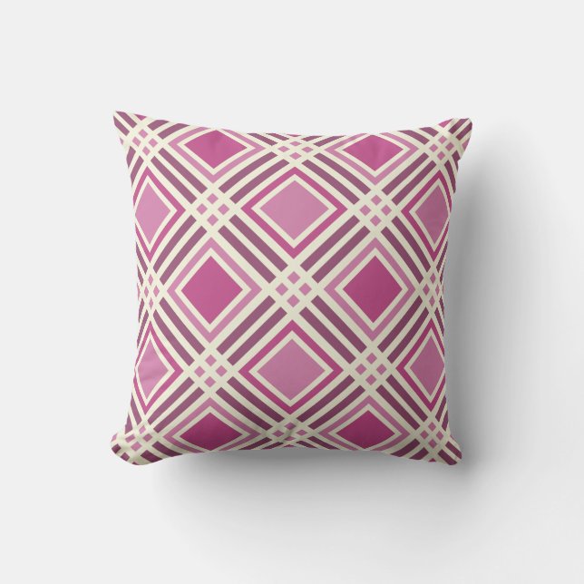 Mulberry Pattern Throw Pillow (Front)