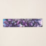 Mulberry Purple & Blue Floral Assemblage Scarf