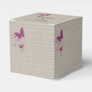 Mulberry Purple Butterfly Wedding Favor Box