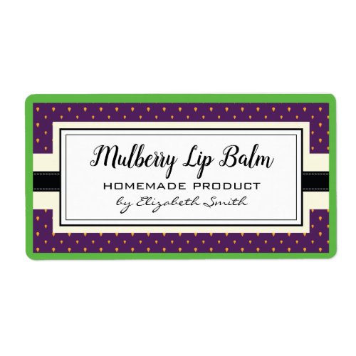 Mulberry purple fruit flavor homemade goods label