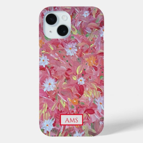 Mulberry Red Floral Personalized Phone Case