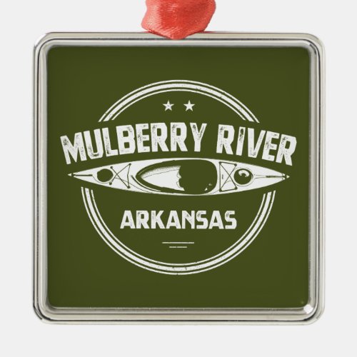 Mulberry River Arkansas Metal Ornament