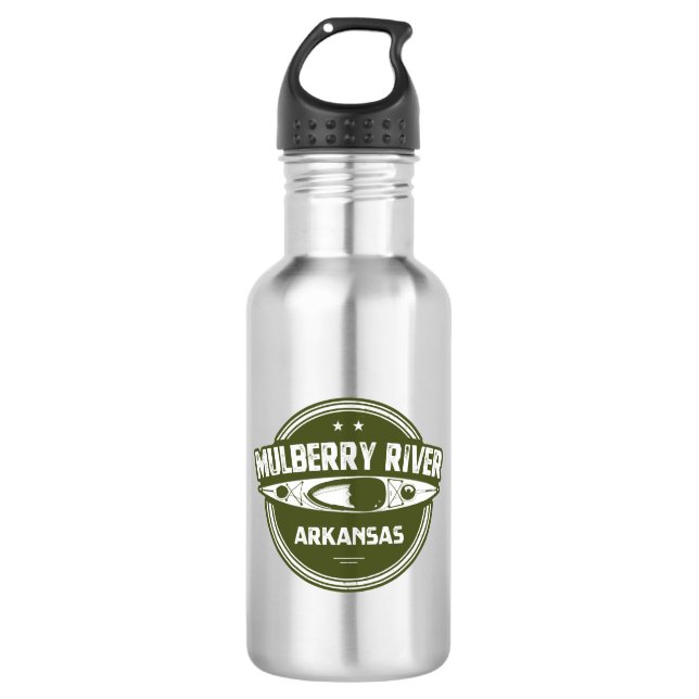 Mulberry River, Arkansas Stainless Steel Water Bottle (Front)