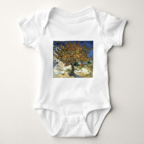 Mulberry Tree by van Gogh Baby Bodysuit