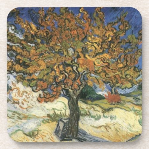 Mulberry Tree by van Gogh Beverage Coaster