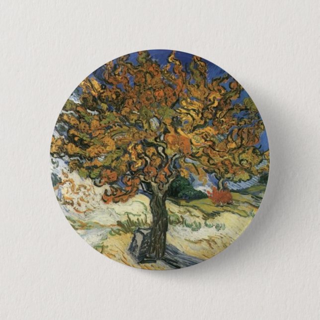 Mulberry Tree by van Gogh Button (Front)