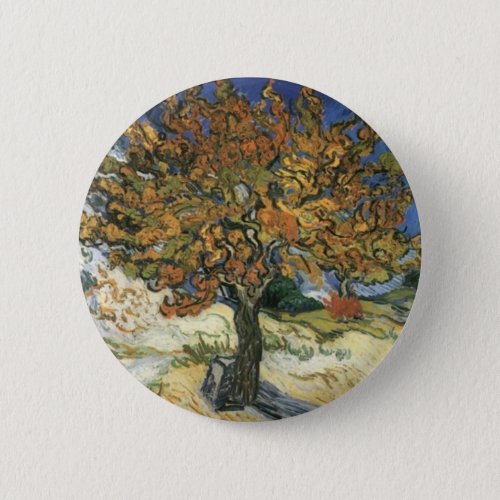 Mulberry Tree by van Gogh Button