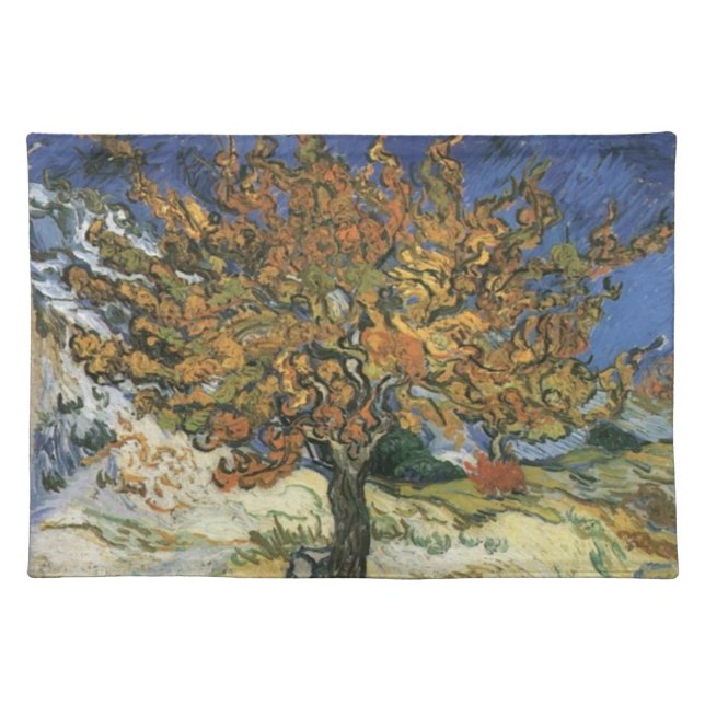 Mulberry Tree by van Gogh Cloth Placemat (Front)