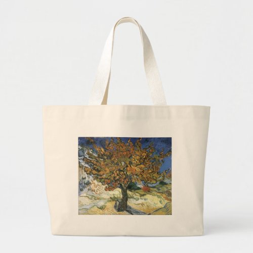 Mulberry Tree by van Gogh Large Tote Bag