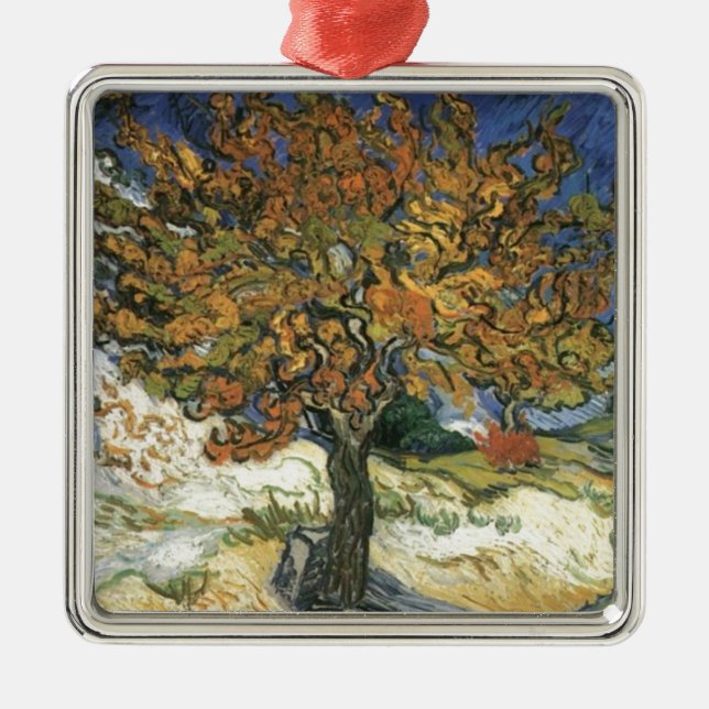 Mulberry Tree by van Gogh Metal Ornament (Front)