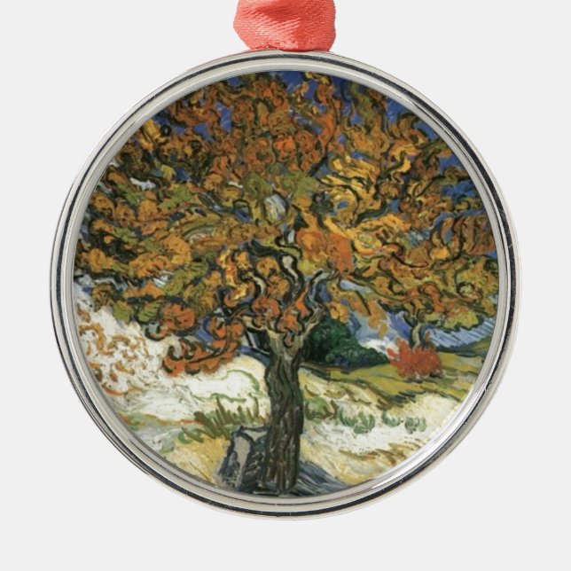Mulberry Tree by van Gogh Metal Ornament (Front)