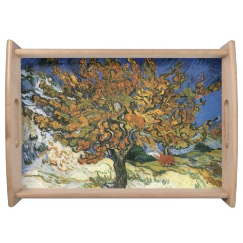 Mulberry Tree by van Gogh Serving Tray