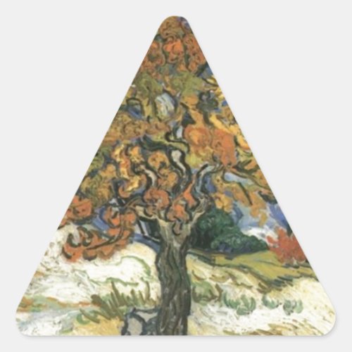 Mulberry Tree by van Gogh Triangle Sticker
