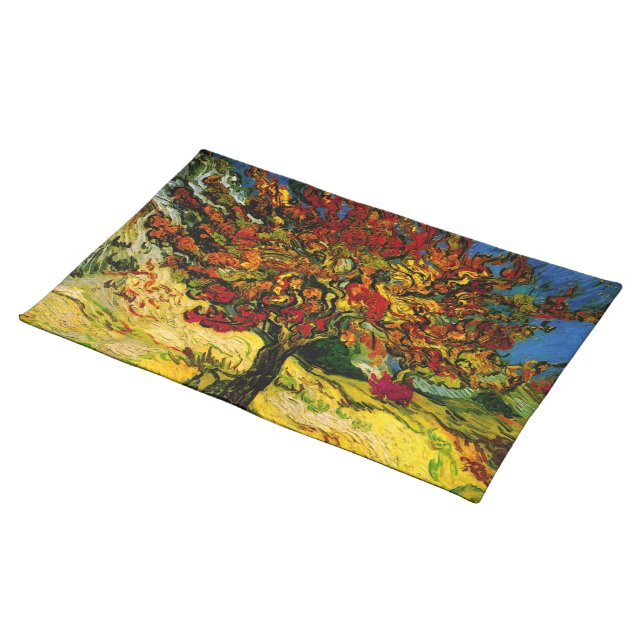 Mulberry Tree Van Gogh Fine Art Cloth Placemat (On Table)