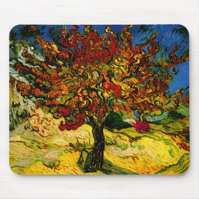Mulberry Tree Van Gogh Fine Art Mouse Pad (Front)